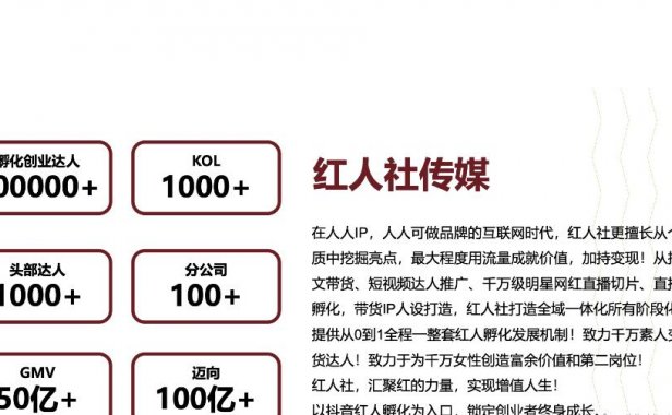 红人社传媒——用手机开启副业之旅，创造您的抖音商业传奇