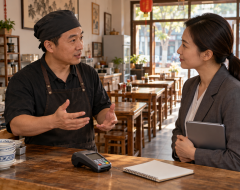 POS机代理拜访餐饮店,如何问清点餐、核销和收款需求?