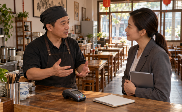 POS机代理拜访餐饮店,如何问清点餐、核销和收款需求?